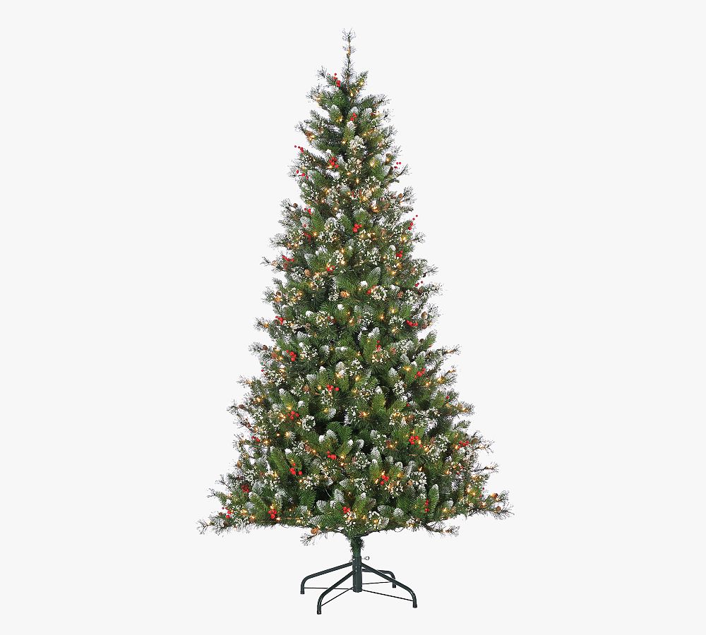 Lit Glazier Pine Faux Christmas Tree - 7.5 Ft.