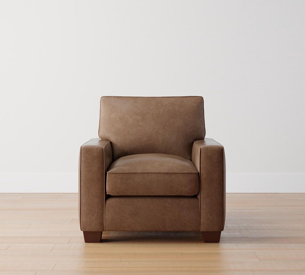 PB Comfort Square Arm Leather Chair