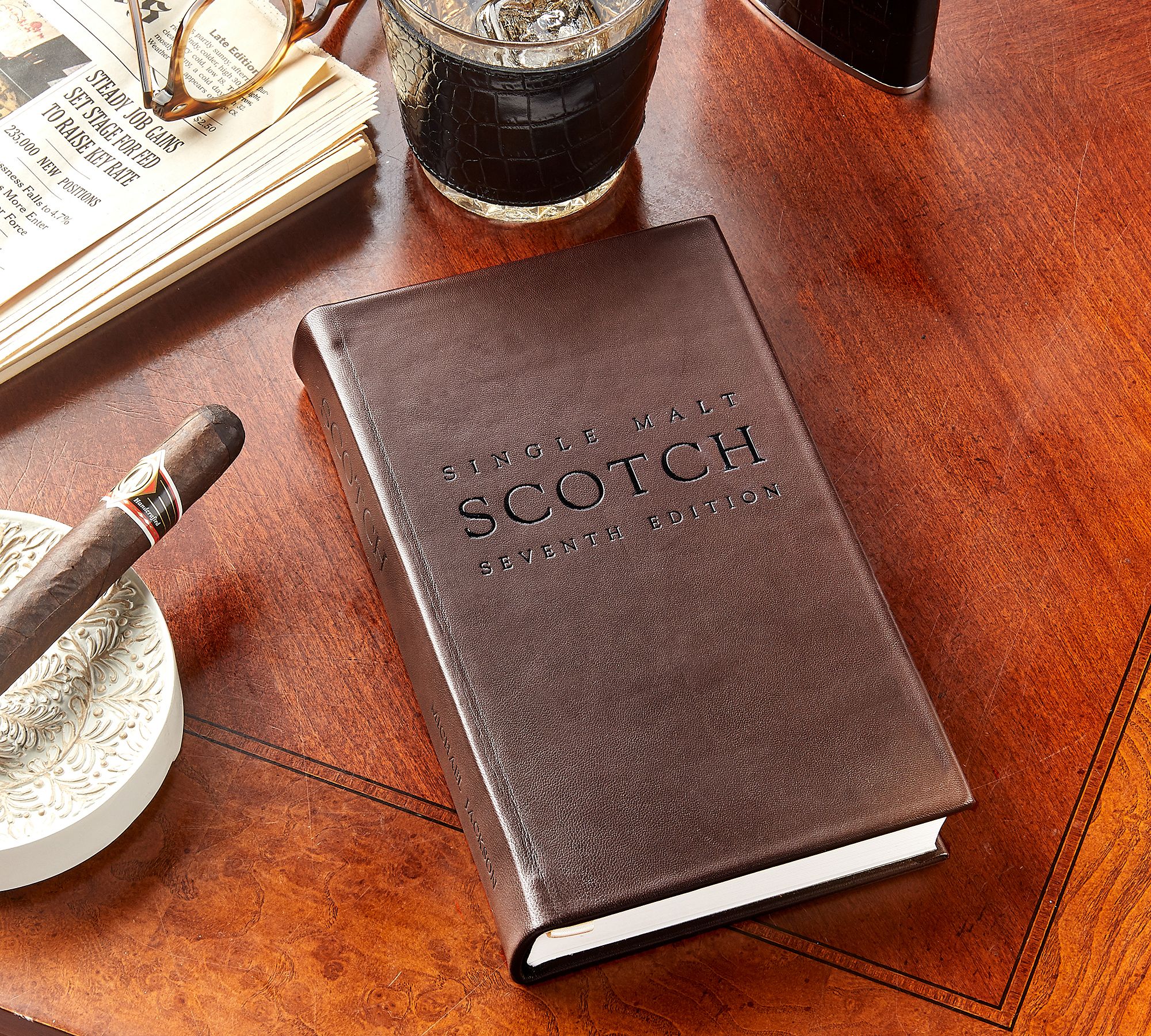 Single Malt Scotch By Michael Jackson Leather-Bound Book