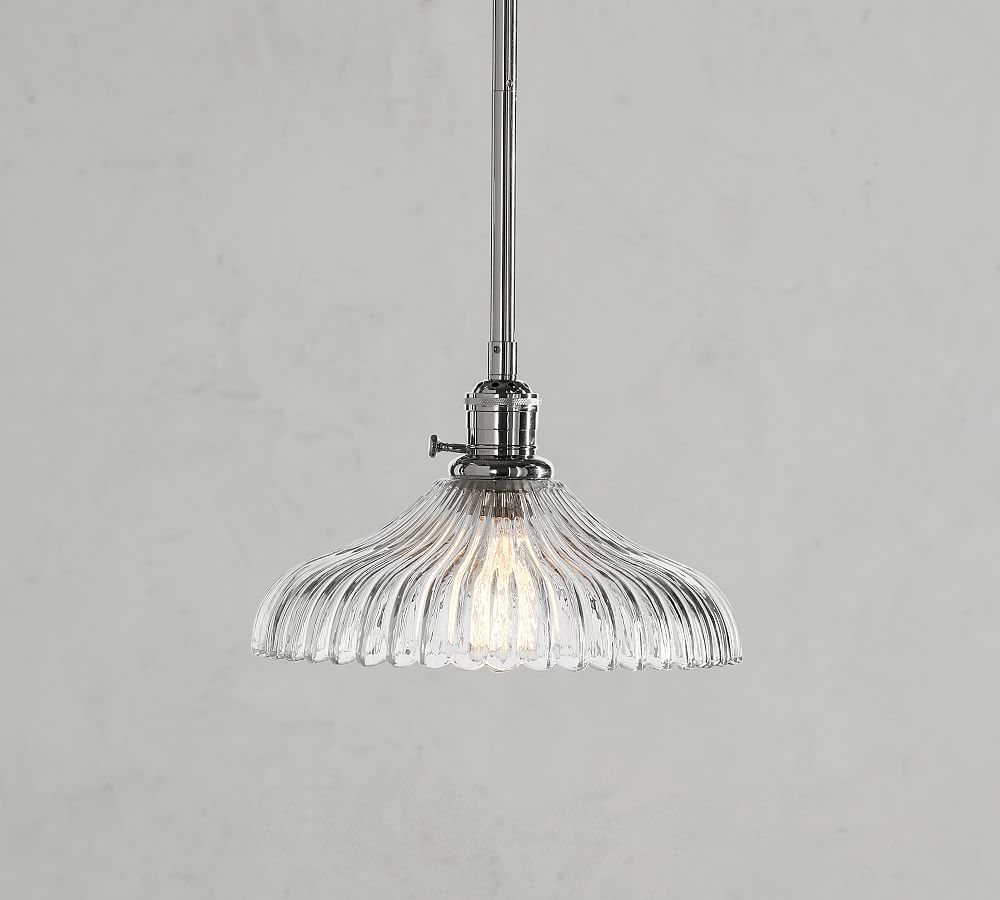Rod Pendant - Fluted Glass