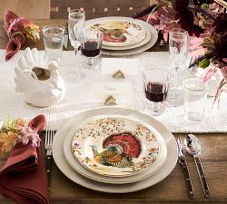 Botanical Harvest Turkey Stoneware 8-piece Dinnerware Set 