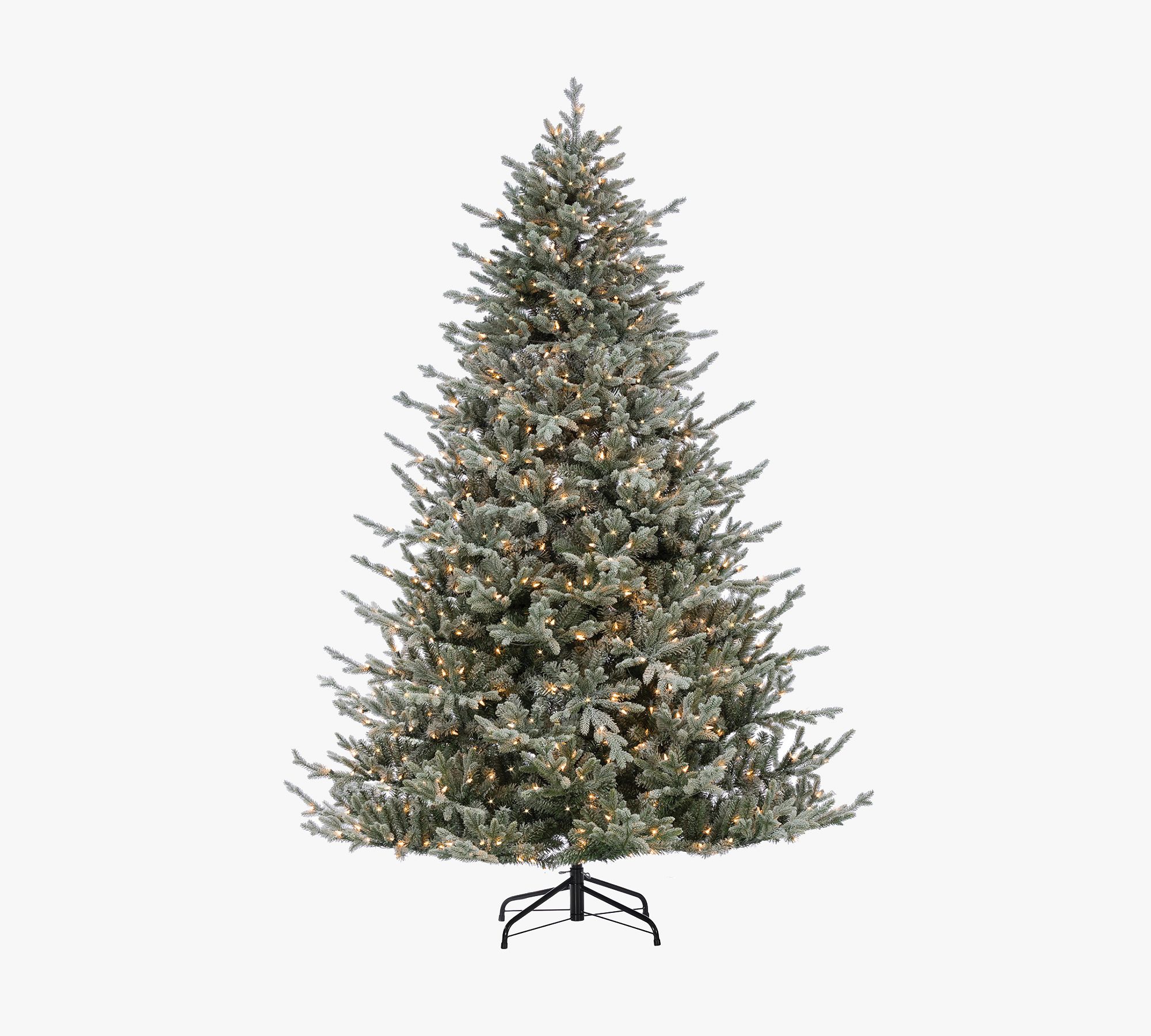 Lit Flocked Fir Faux Christmas Tree - 7.5 Ft.