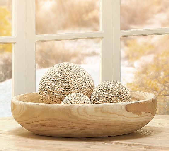 Decorative Rope Ball, Sphere, Braided Woven Rope Home Decor 4” Diameter