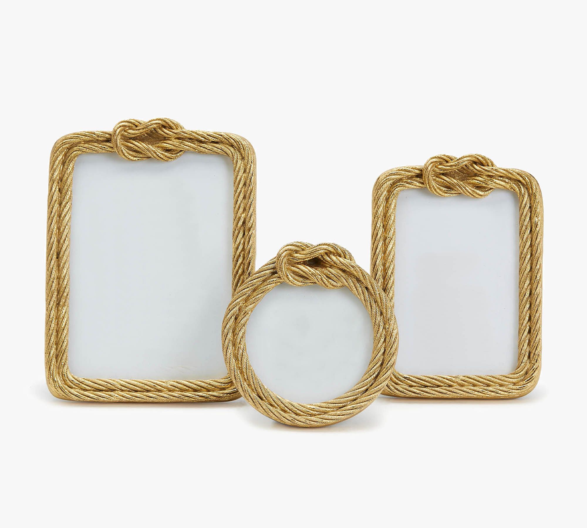 Gold Top Knot Picture Frames - Set of 3