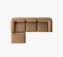 Mila Leather 3-Piece Chaise Sectional