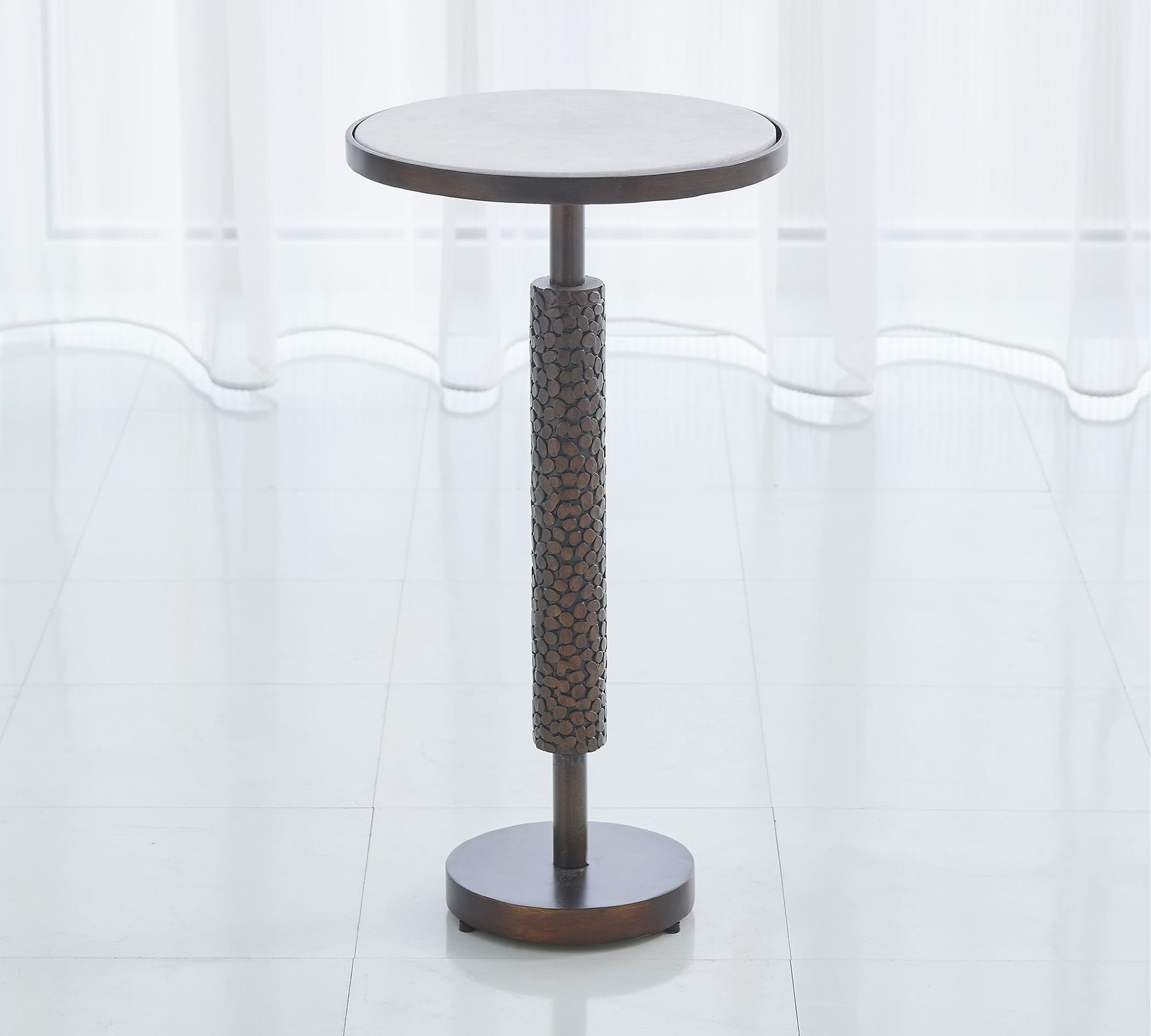 Sandler Round Marble Accent Table (12")