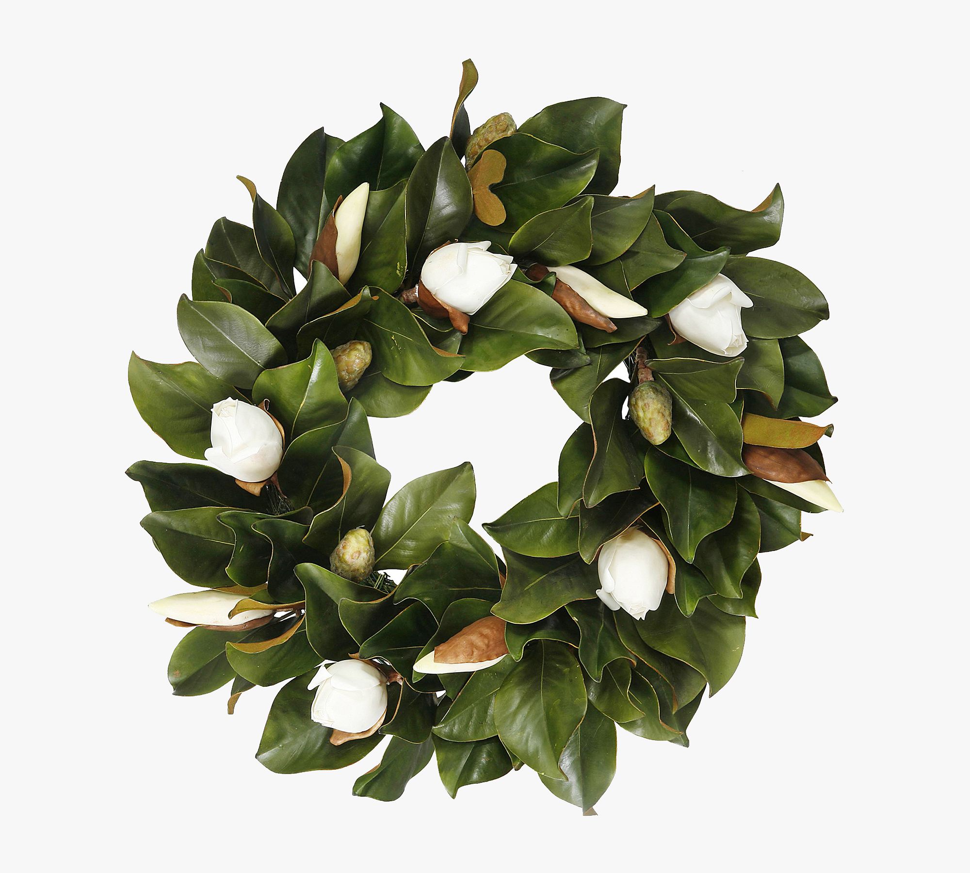 Faux Magnolia Bud Wreath
