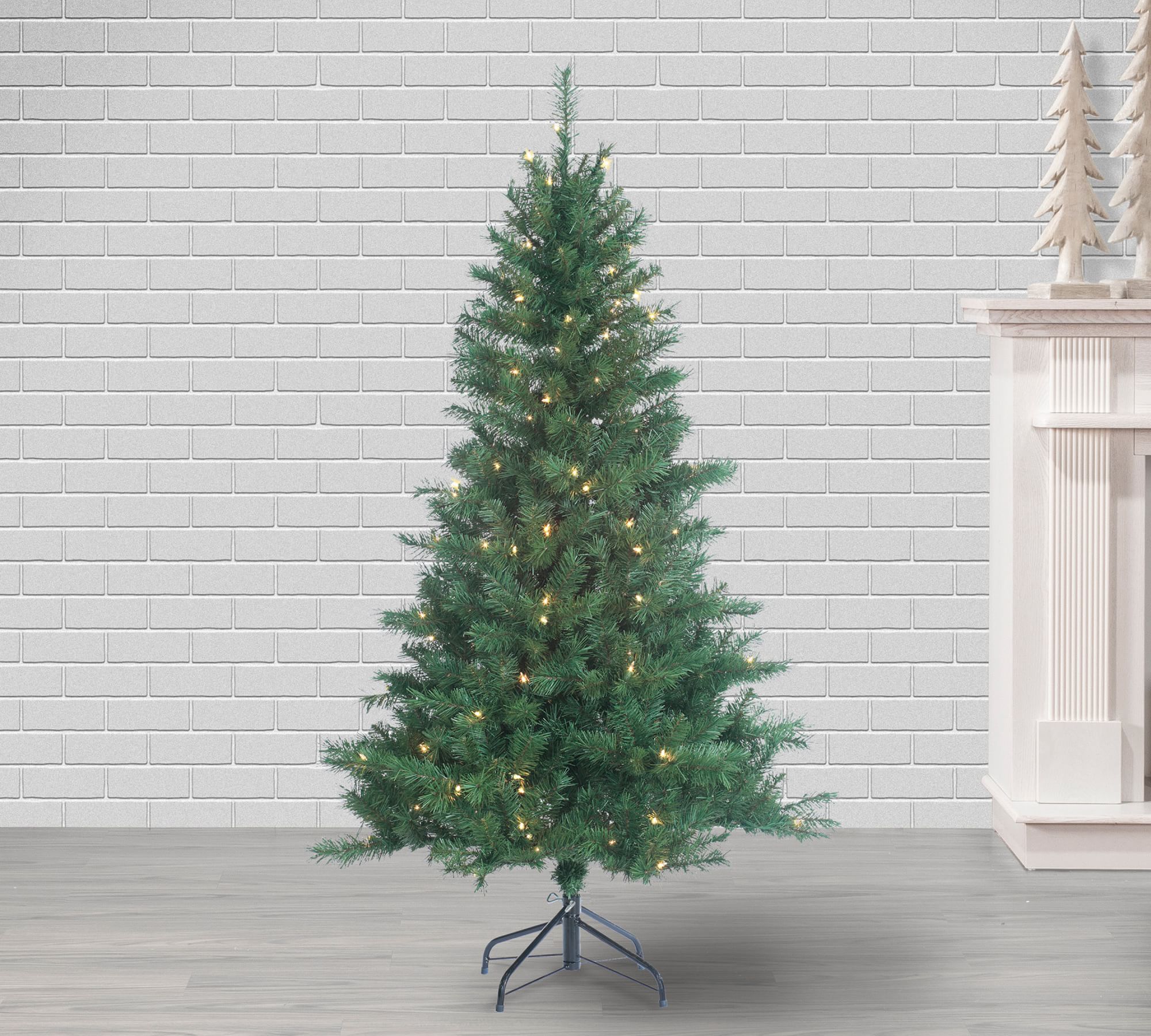 Lit Colorado Spruce Faux Christmas Trees