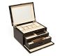 Kennedy Vegan Leather 3 Tray Jewelry Box