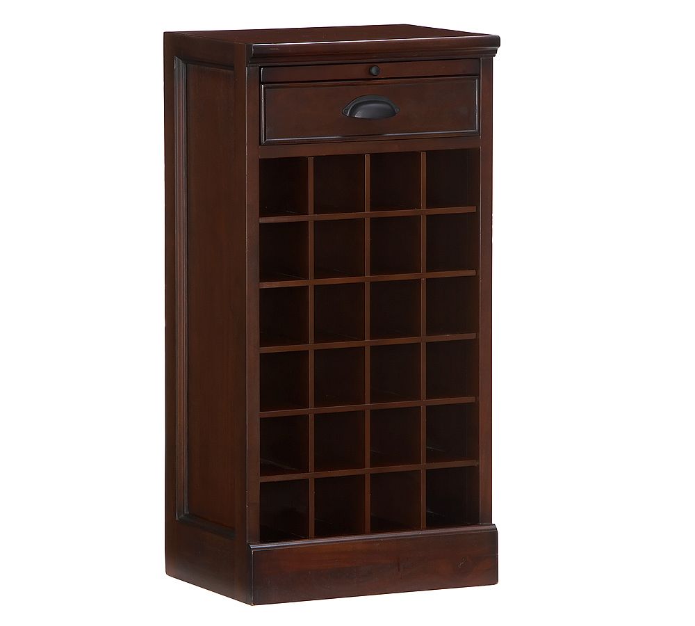 OPEN BOX Modular Wine Bar, Wine Grid Base, Mahogany Pottery Barn