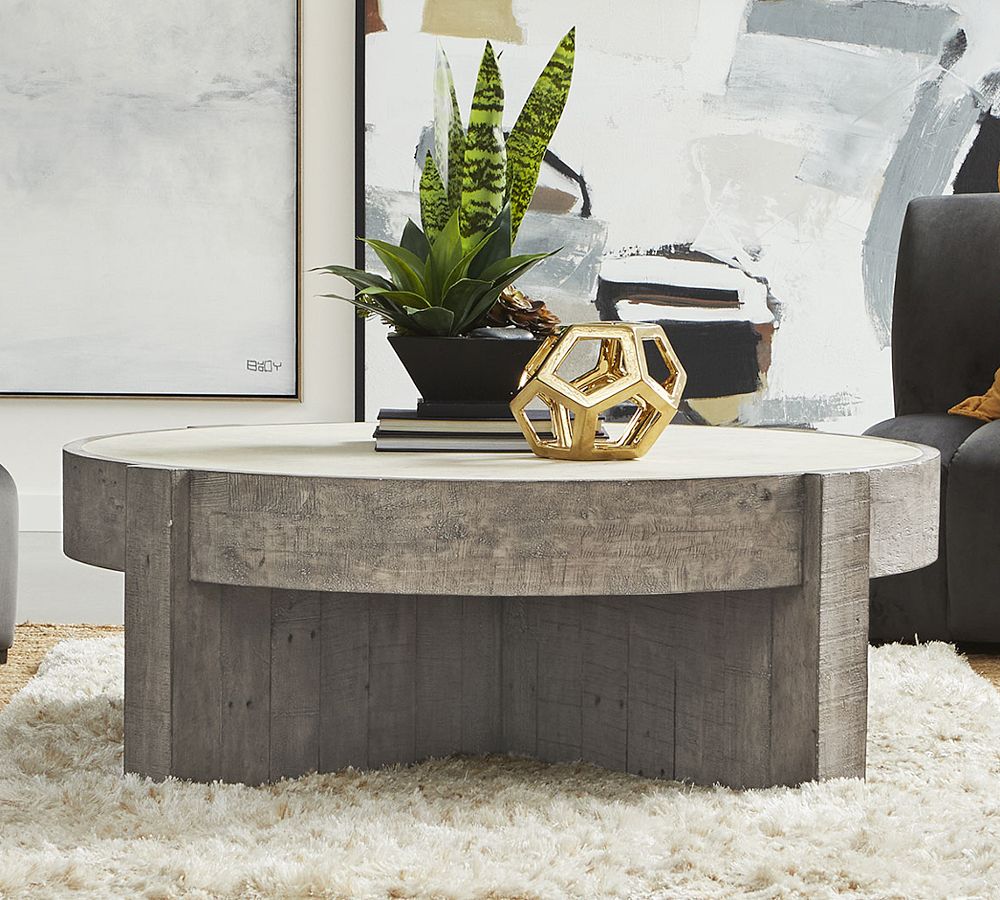 Opal Round Reclaimed Wood Coffee Table (52&quot;)