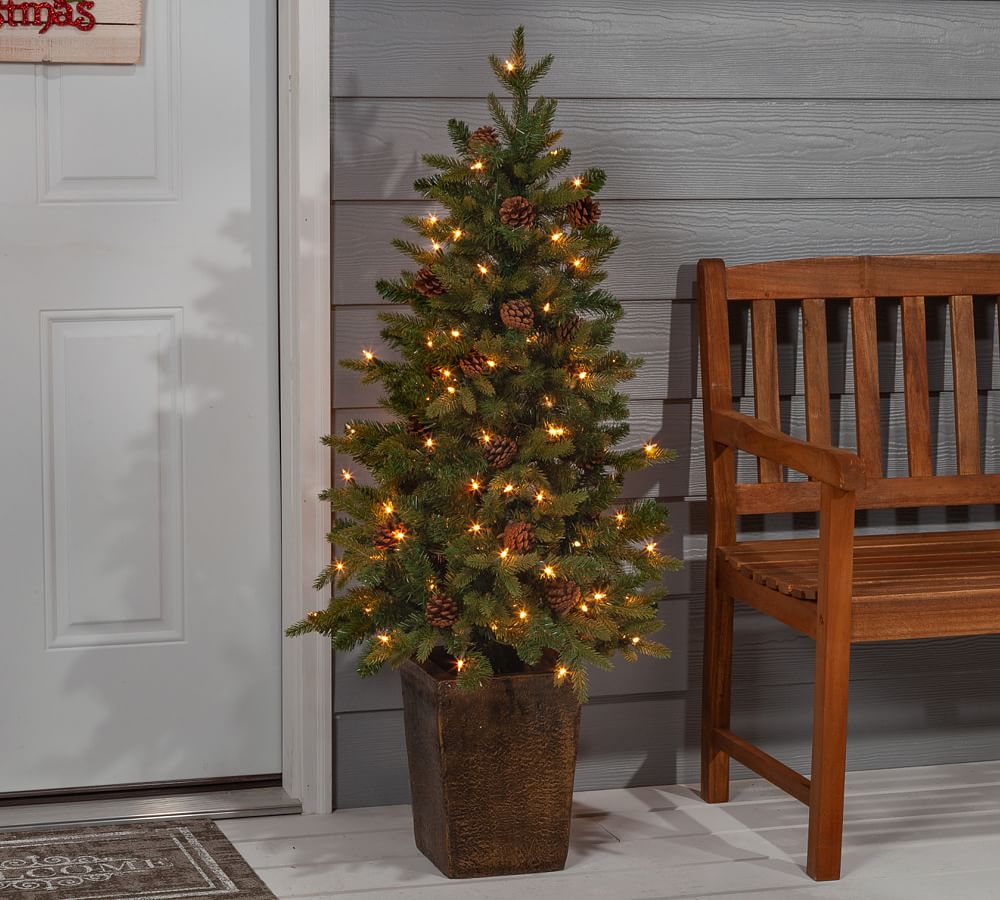 Faux Potted Natural Cut Georgia Pine Tree
