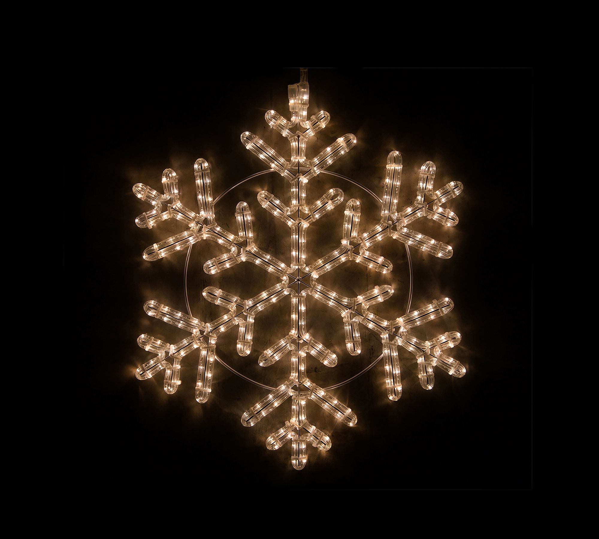 LED Lit Warm White Snowflakes