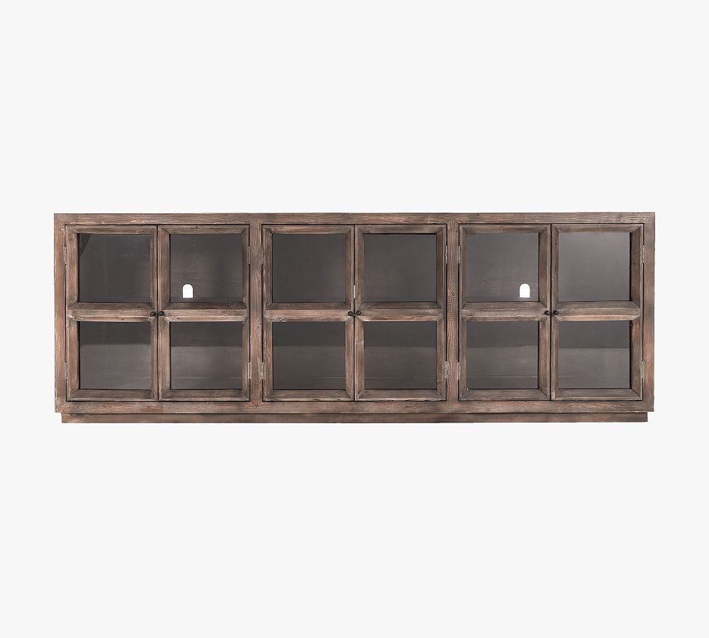 Selma Rustic Brown Reclaimed Pine 6-Door Sideboard