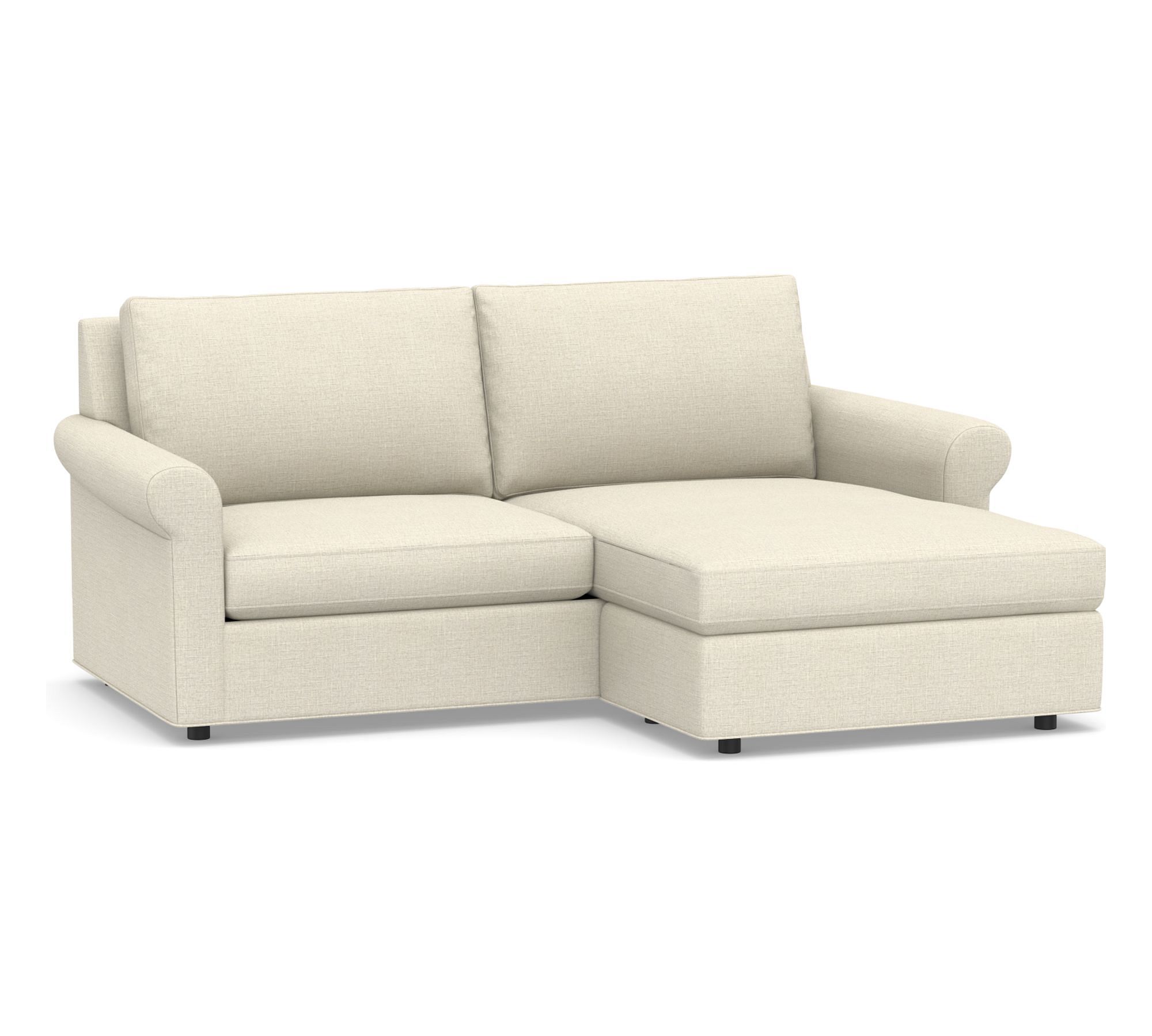 Sanford Roll Arm Reversible Sleeper Chaise Sectional - Storage Available (83")