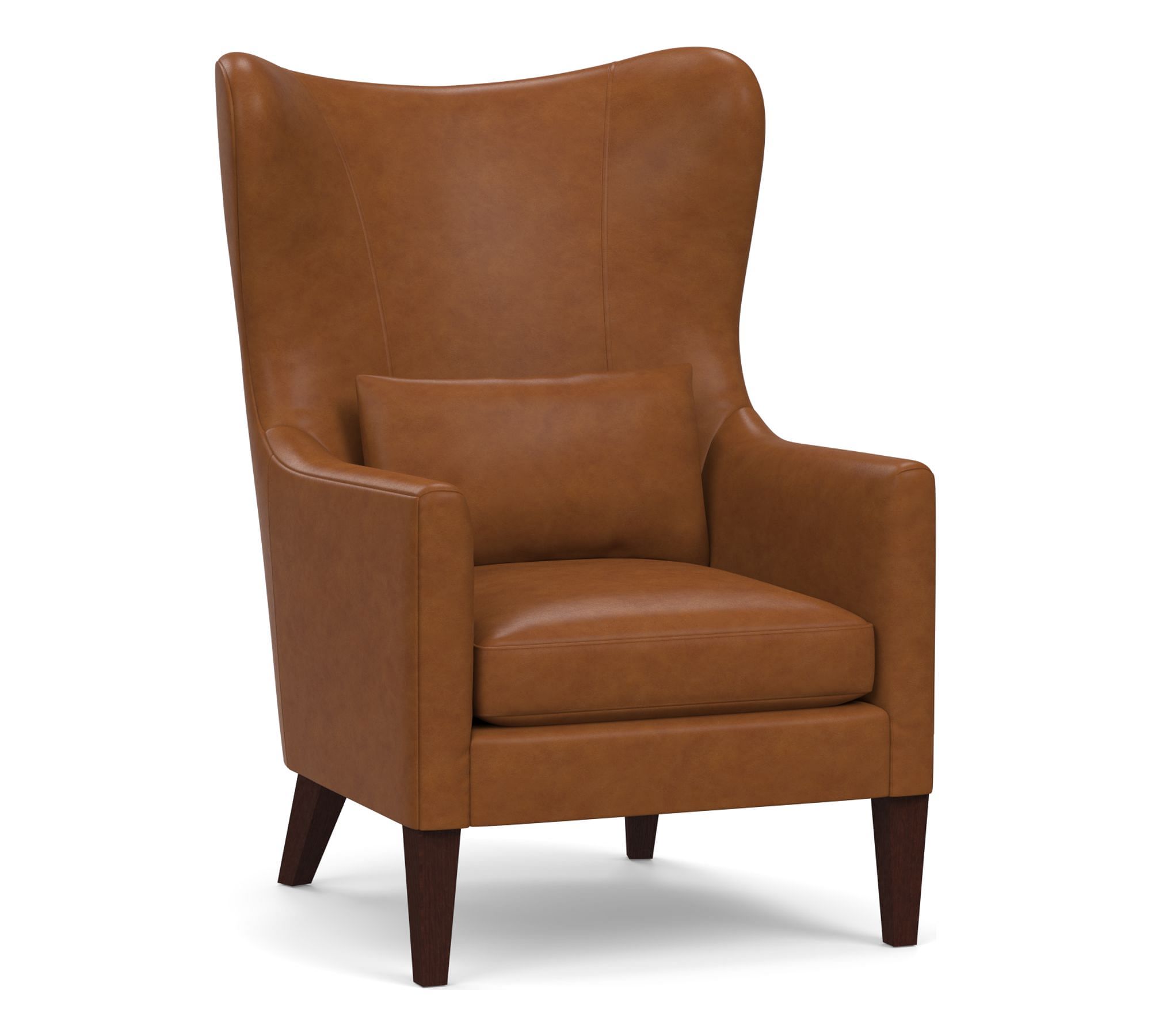 Champlain Square Arm Leather Wingback Chair