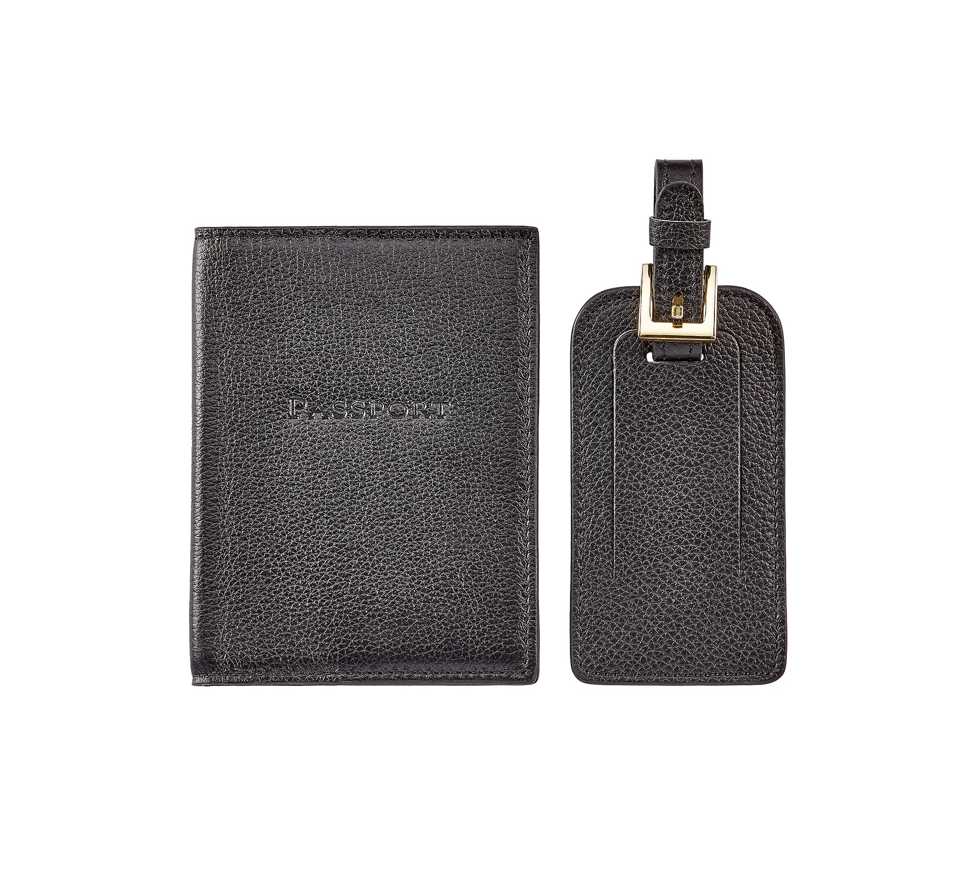 Quinn Leather Passport Case & Luggage Tag