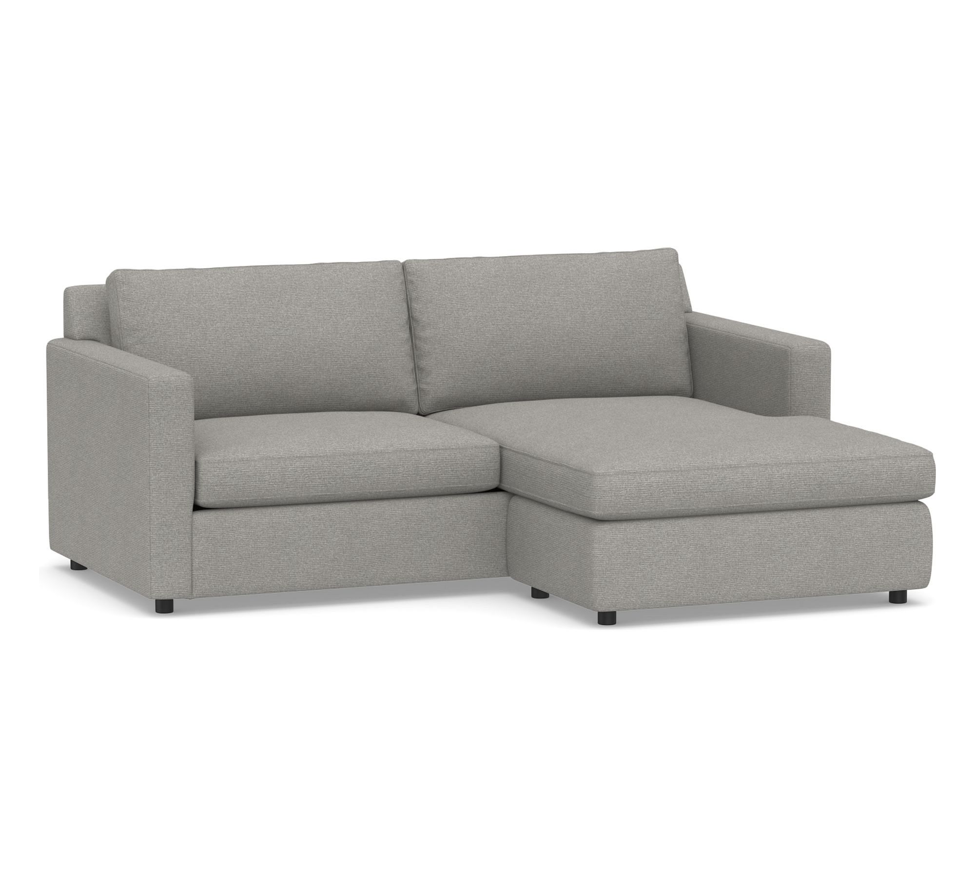 Sanford Square Arm Reversible Chaise Sleeper Sectional - Storage Available (79")