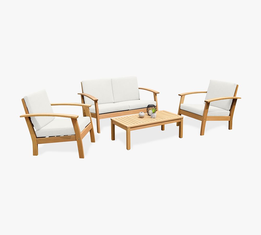 Chelsea Eucalyptus Outdoor Seating Set with Cushions