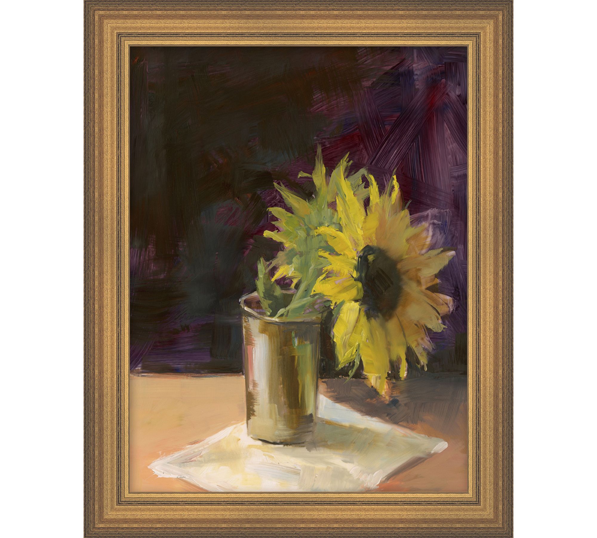 Sunflowers Still Life Framed Canvas