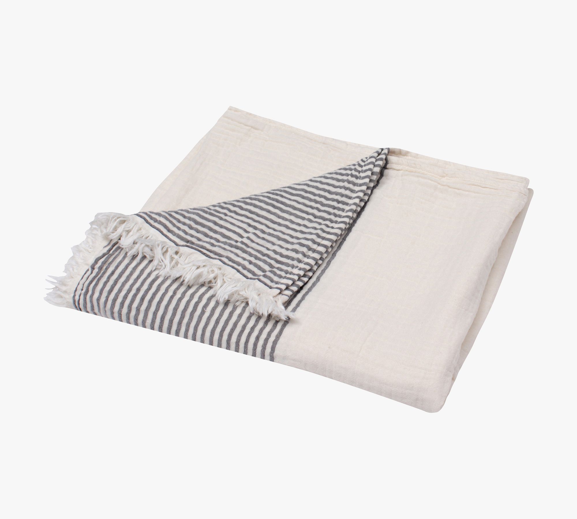 Open Box: Hanlee Turkish Cotton Striped Throw