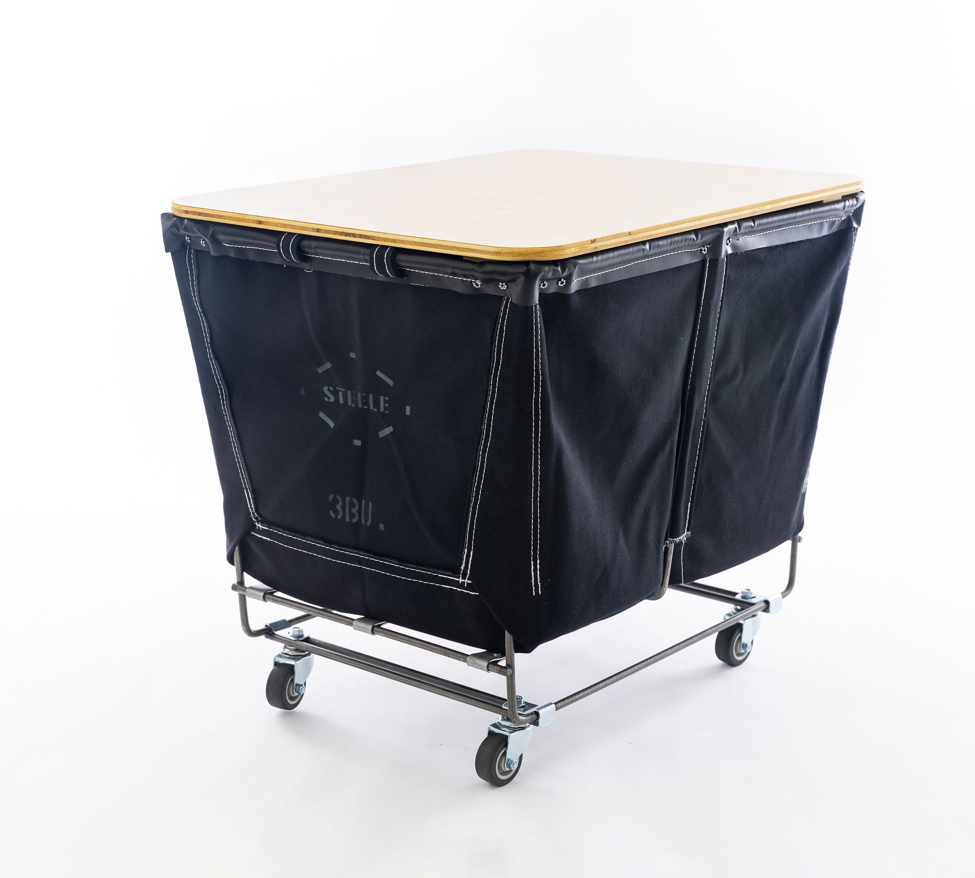 Rectangle Canvas Laundry Basket with Wheels