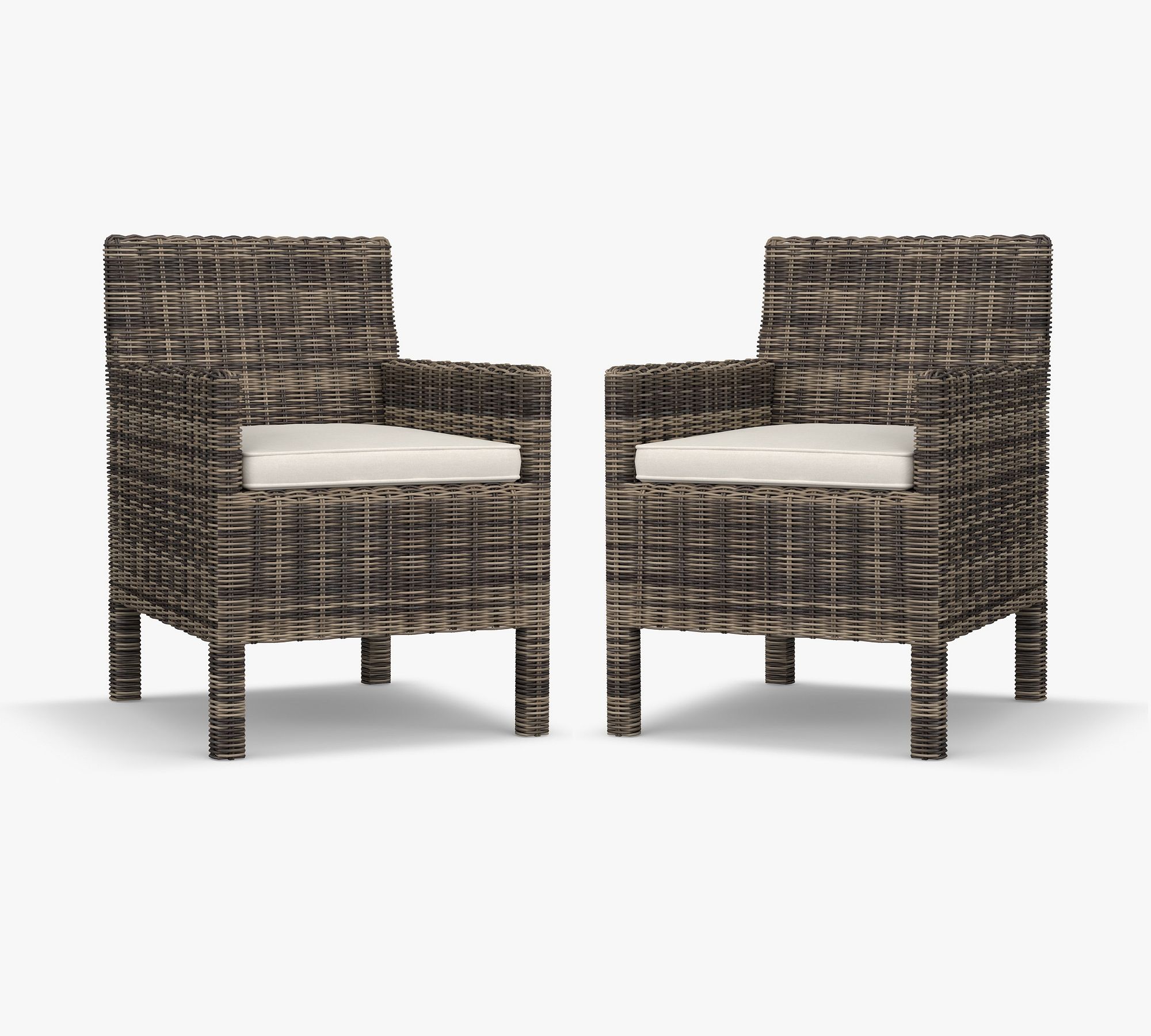 Torrey Wicker Square Arm Outdoor Dining Chair