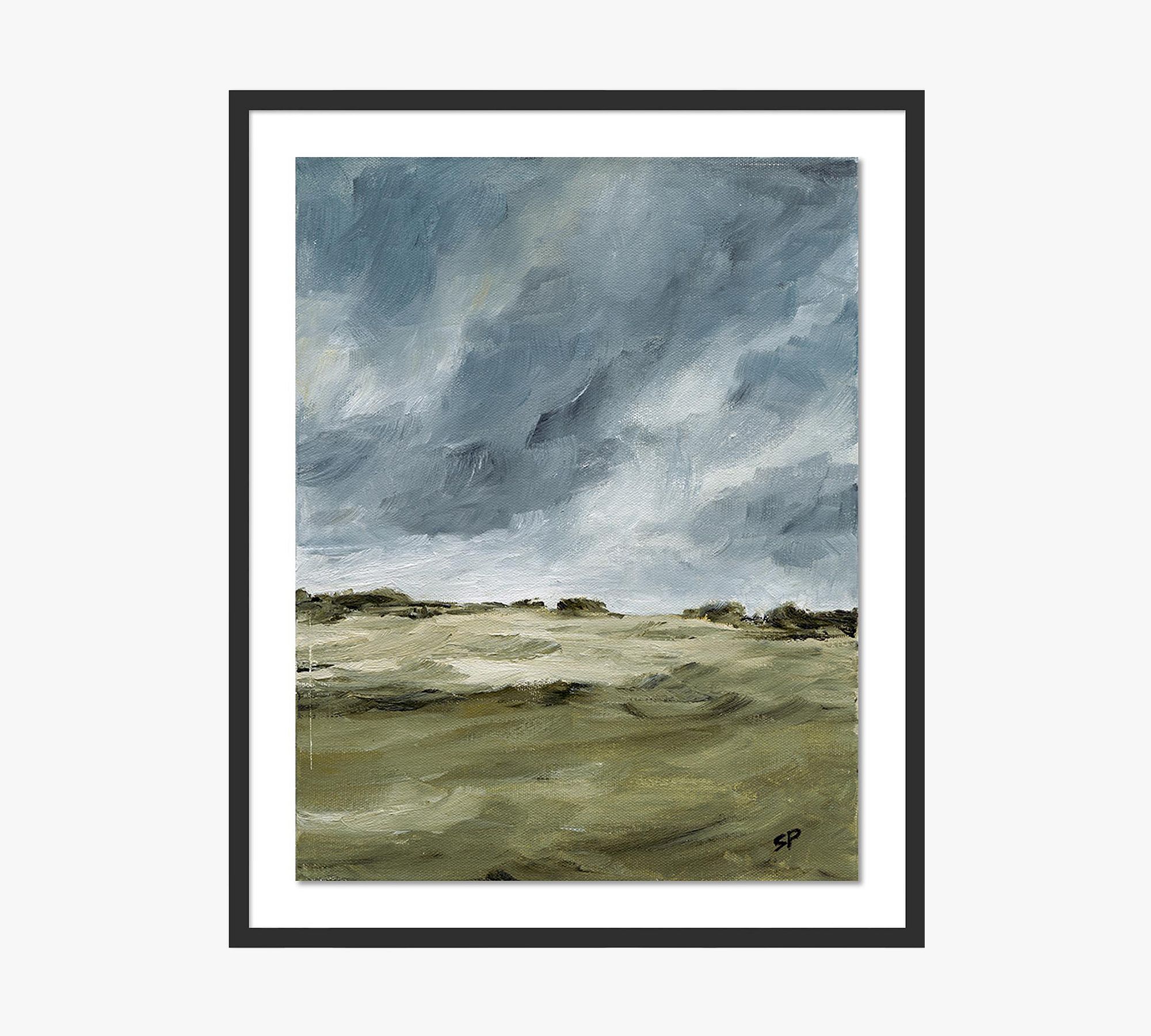 Stormy Sky By Shaina Page with Maple Frame