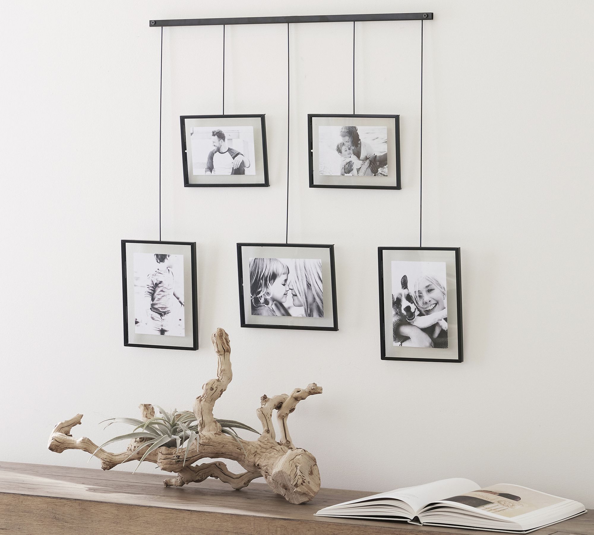 Hanging Black Gallery Frames, Set of 5