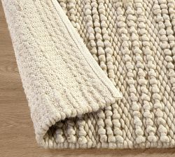 Chunky Ribbed Sweater Wool Rug | Pottery Barn