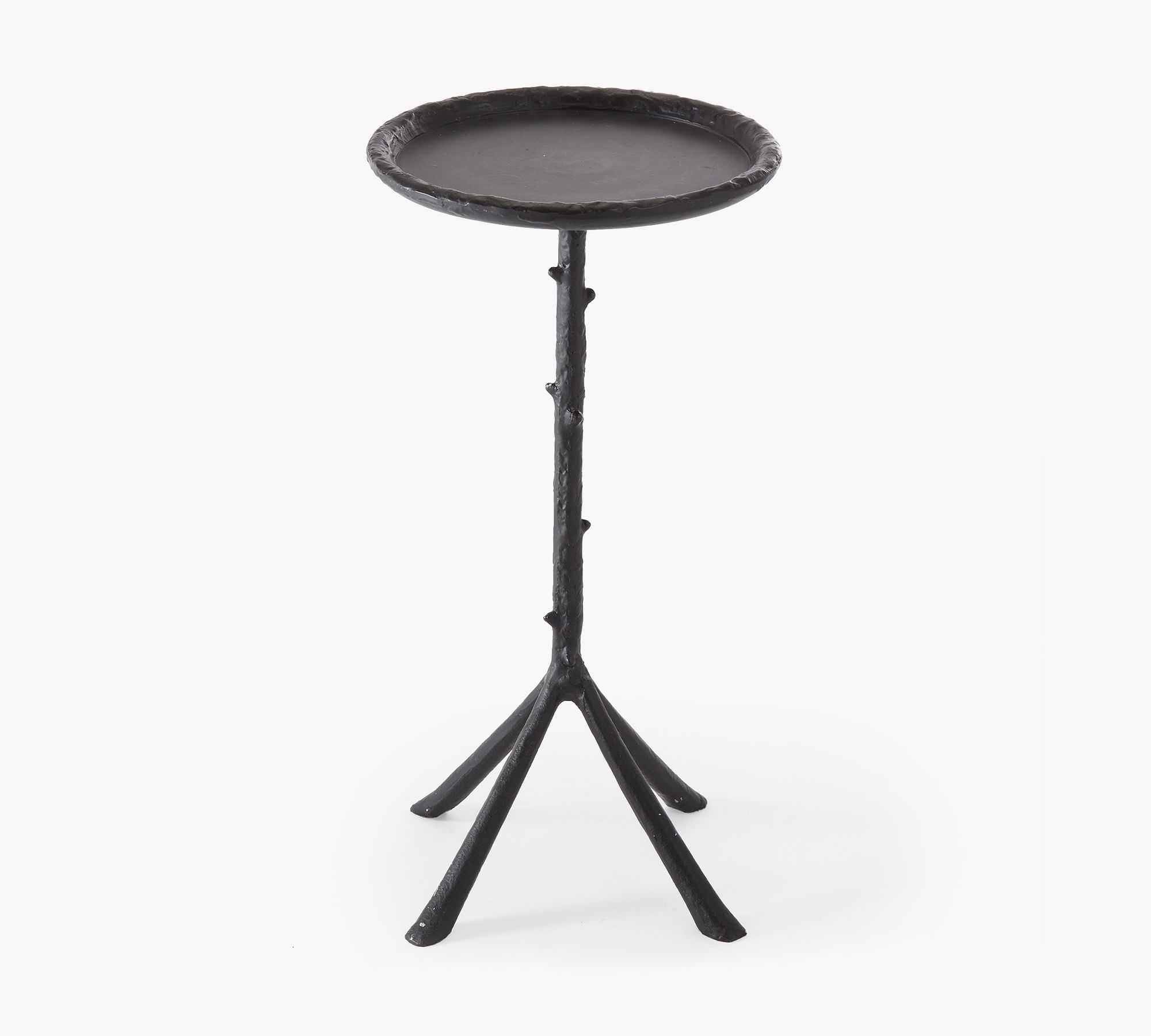 Twig Round Metal Accent Table (11")
