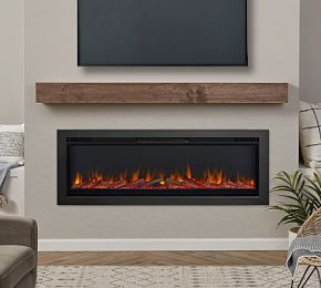 Santino Electric Wall Fireplace | Pottery Barn