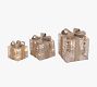 Lighted Gold Gift Boxes - Set Of 3
