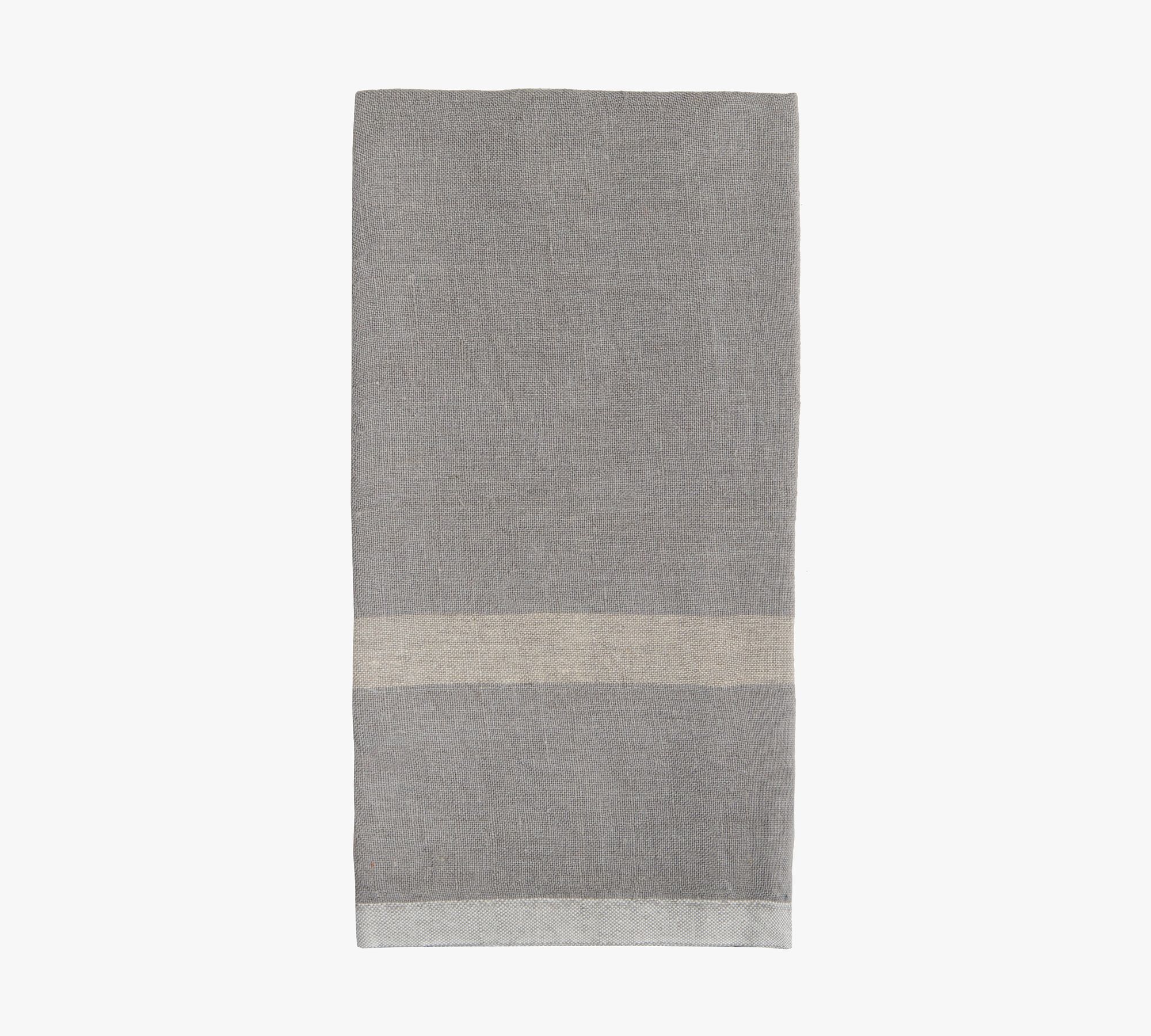 Caravan Laundered Linen Stripe Tea Towel - Set of 2