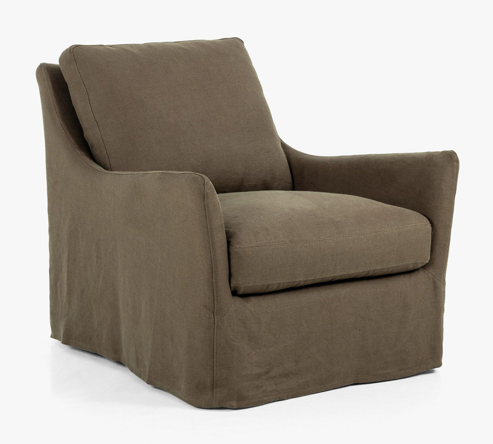Chiara Slipcovered Swivel Chair
