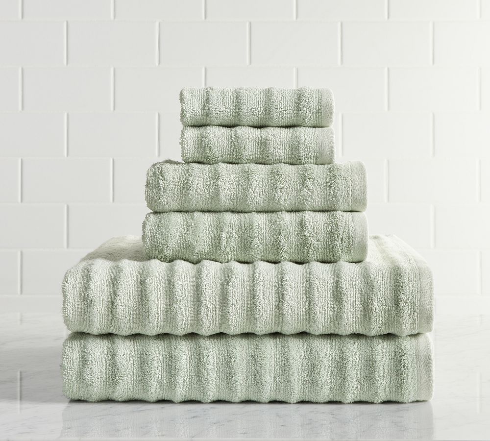 Textured Striped Towel Set