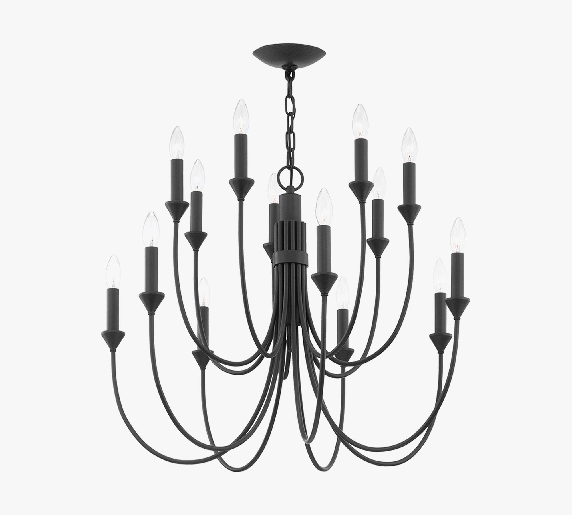 Cyan 7-Light Metal Chandelier