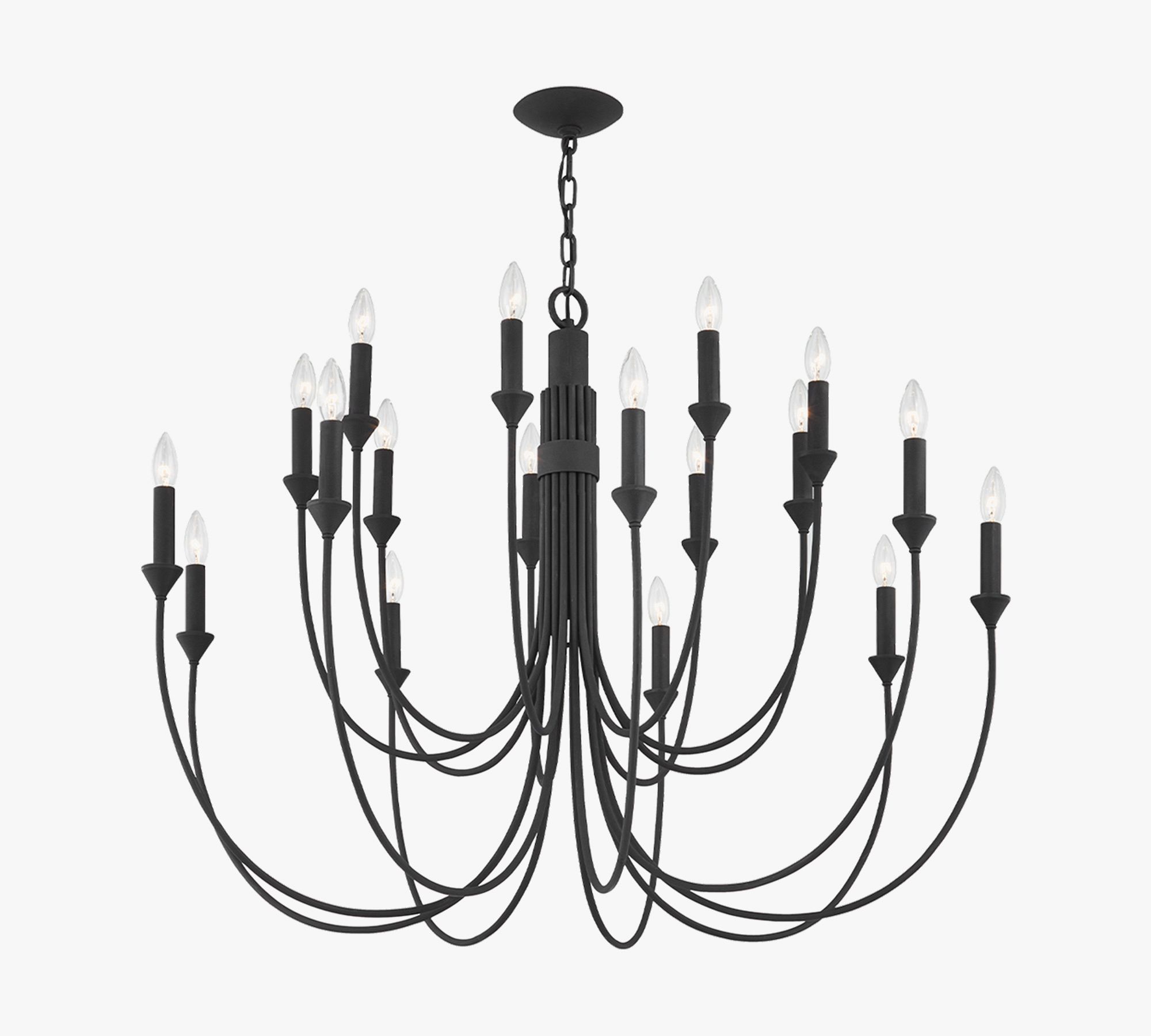 Cyan 7-Light Metal Chandelier (22-42")