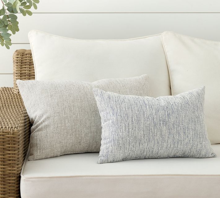 Performance Boucle Outdoor Lumbar Pillow | Pottery Barn