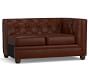 Build Your Own Chesterfield Square Arm Leather Sectional