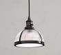 Industrial Ribbed Glass Cord Pendant