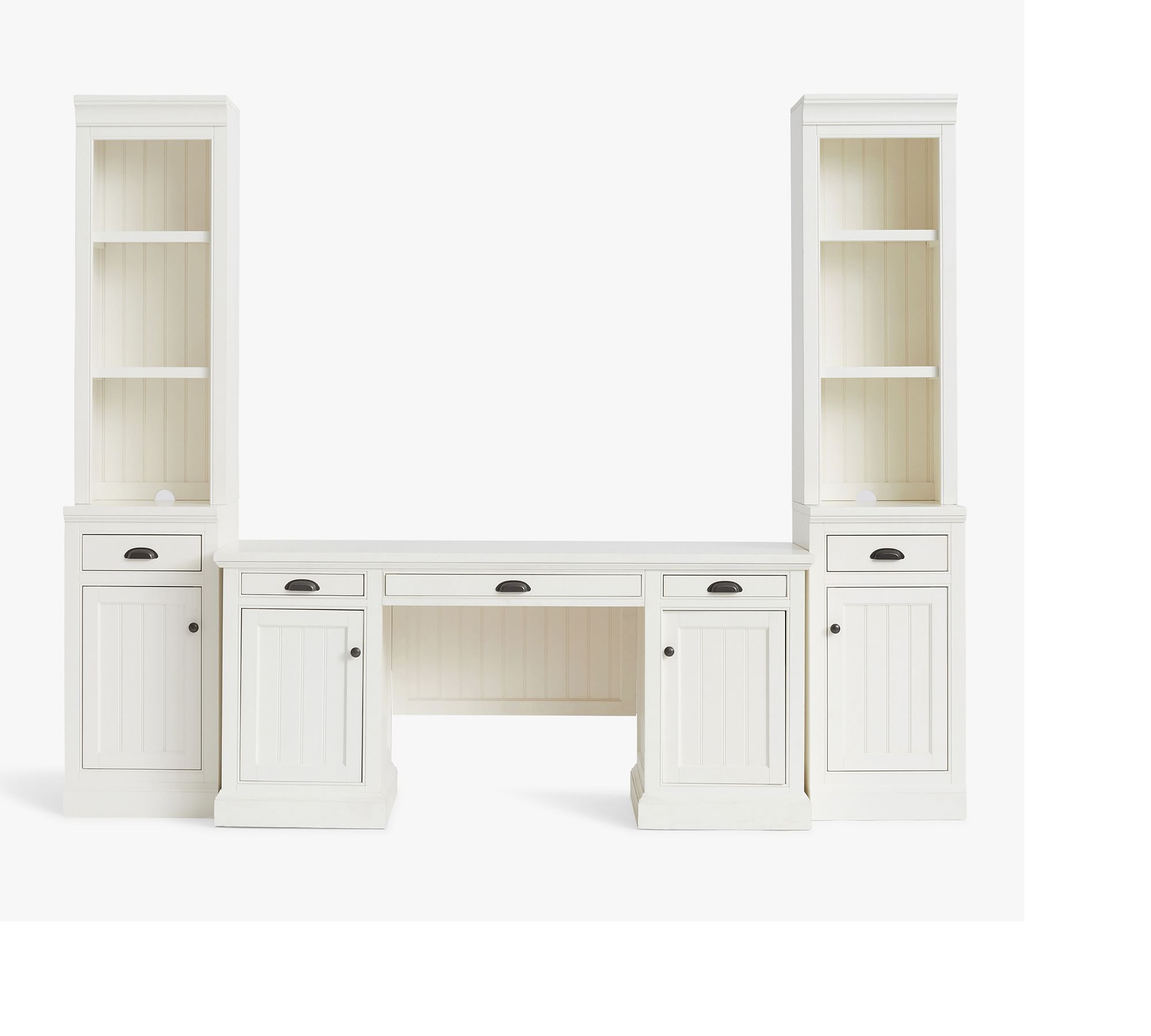Aubrey Executive Desk Office Suite with Cabinets (104")