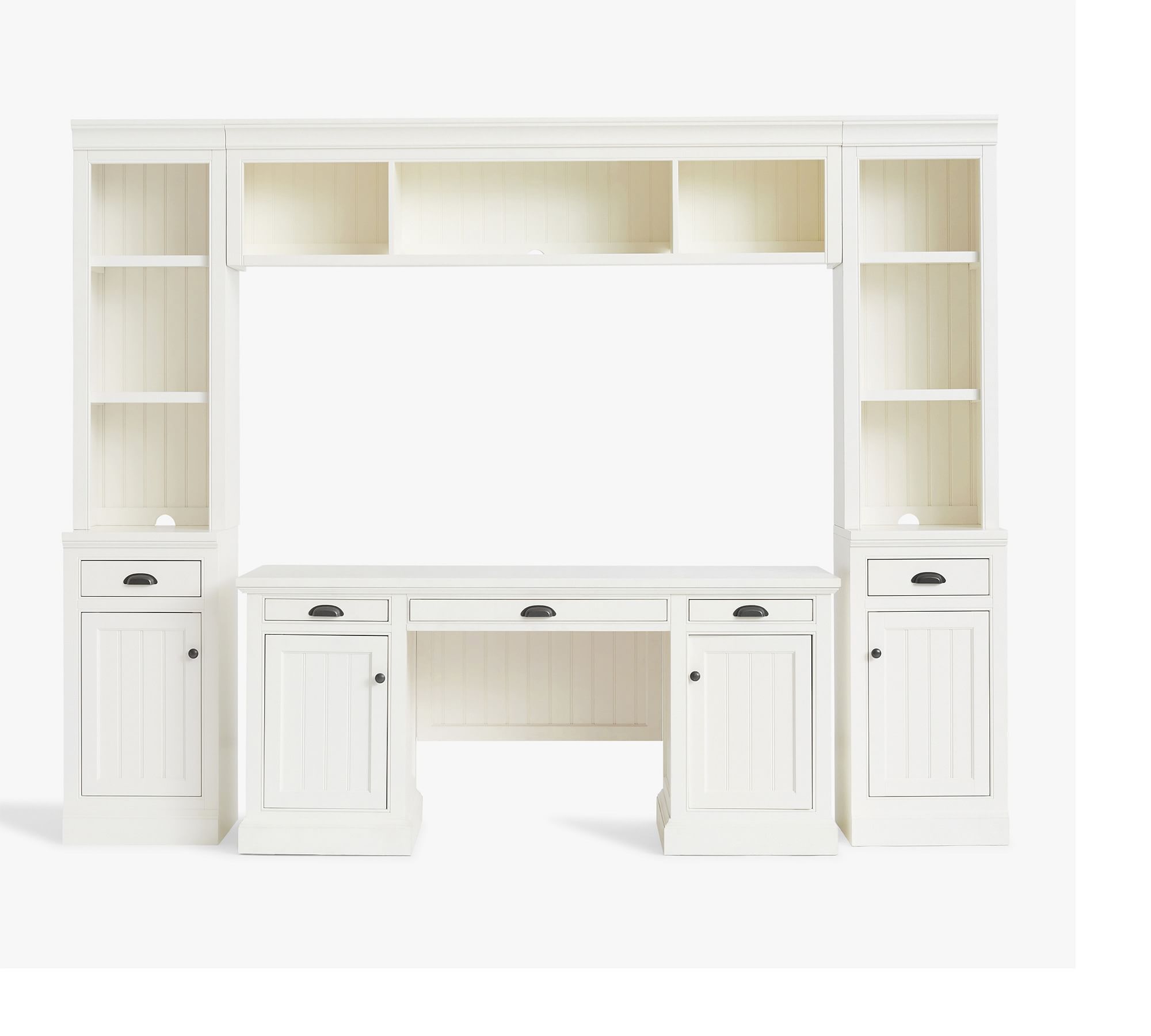 Aubrey Executive Desk Office Suite with Cabinets (104")