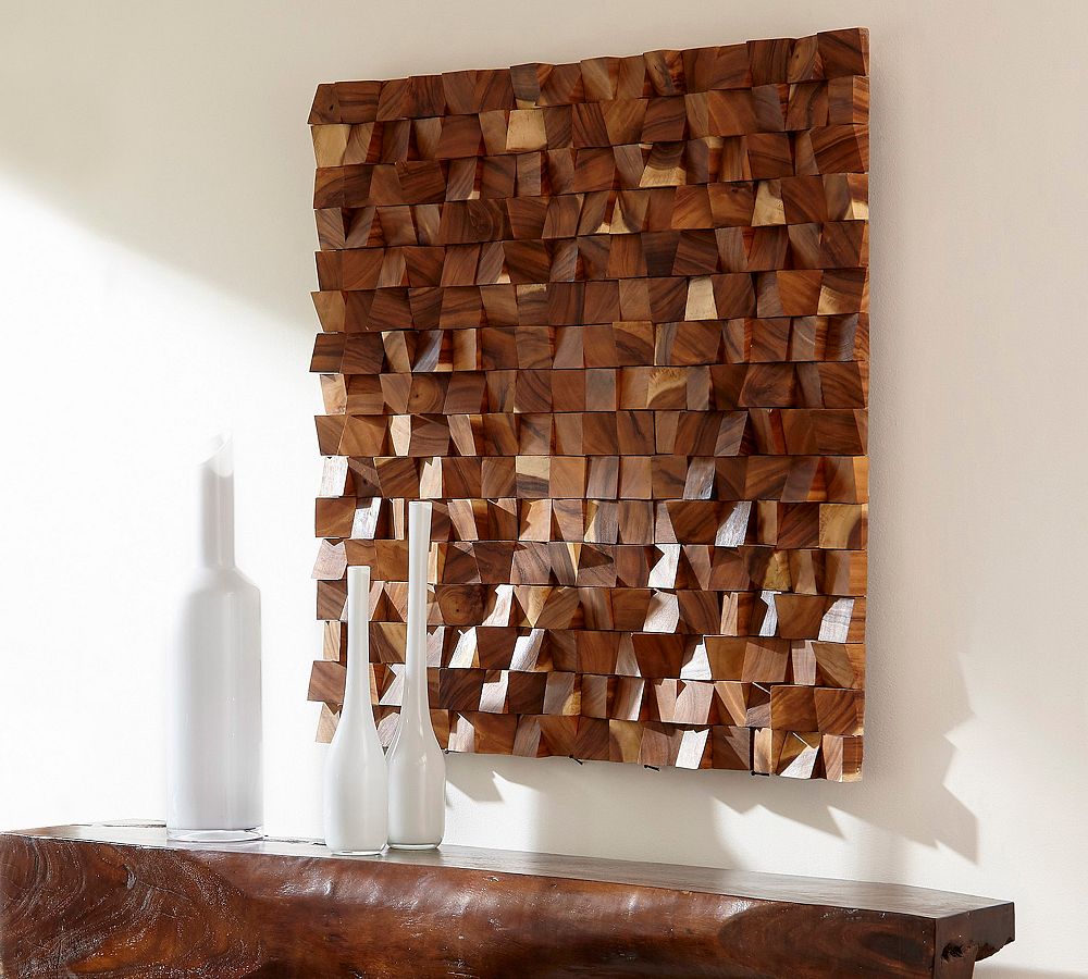 Block Wooden Square Handcrafted Wall Art