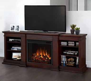 Reedley Electric Fireplace Media Cabinet | Pottery Barn