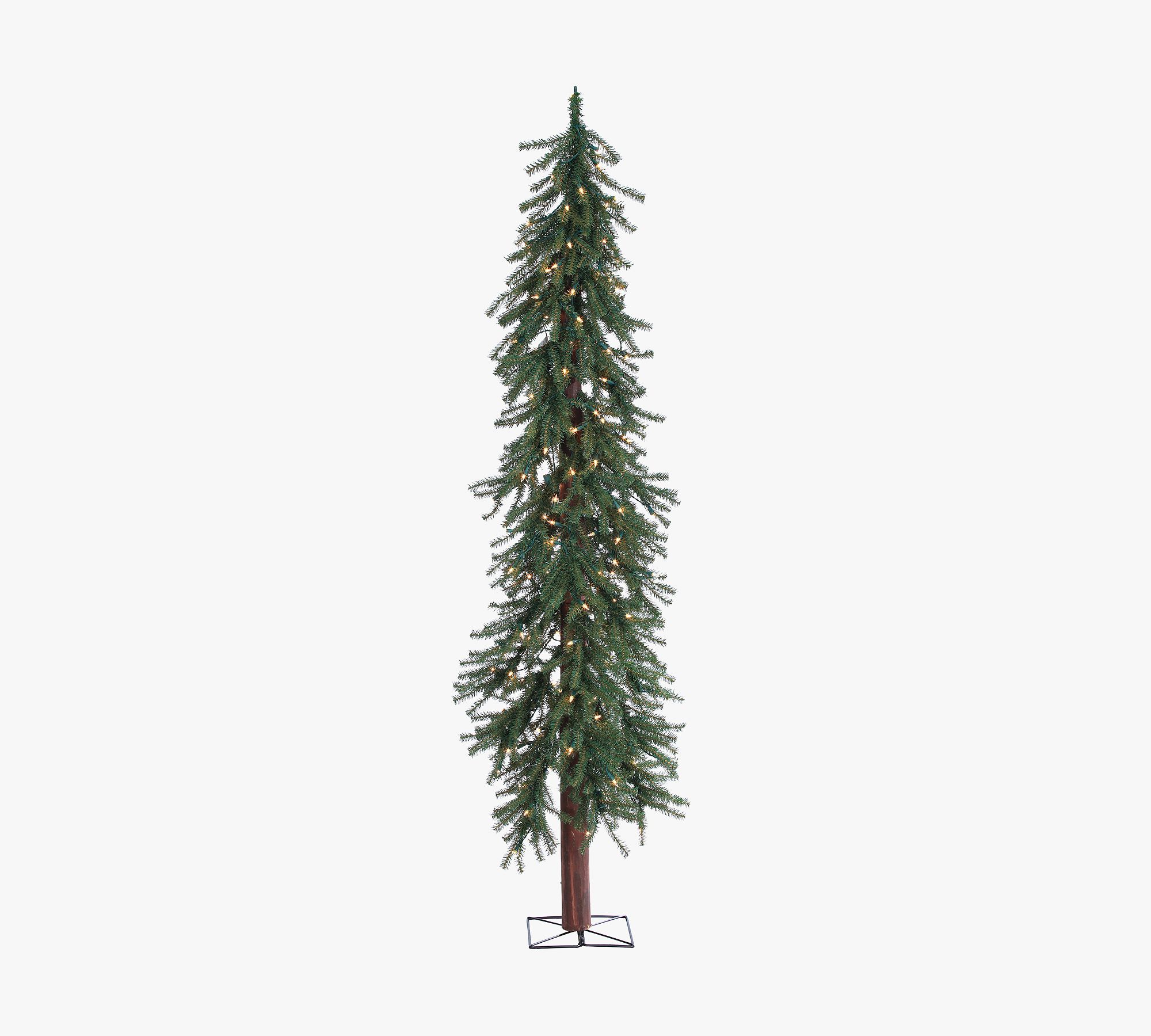 Faux Pre-Lit Alpine Tree With Clear Lights