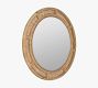 Ash Rattan Round Wall Mirror - 36&quot;