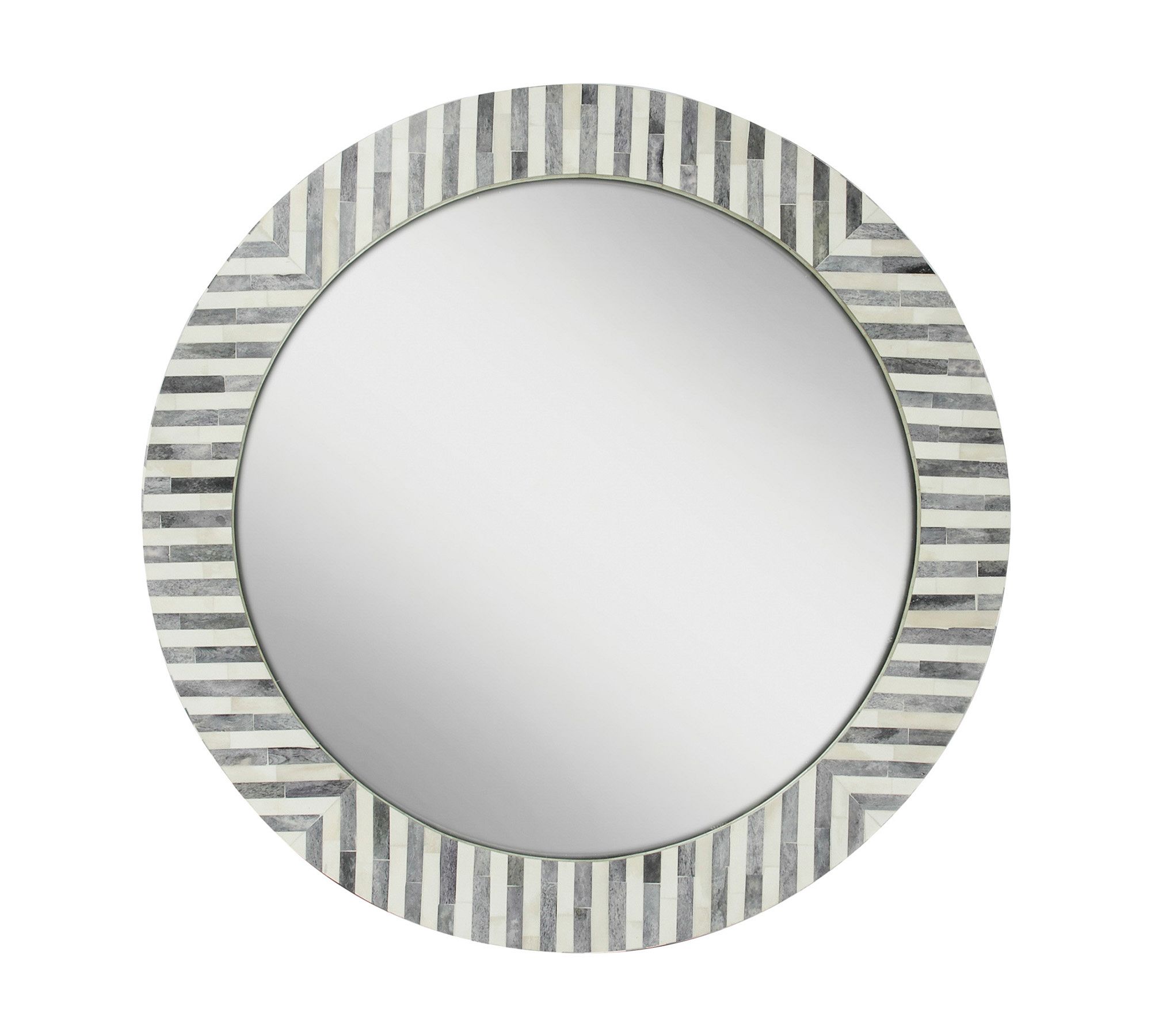 Brenna Two-Toned Round Mirror