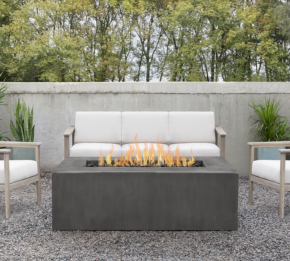 Arbor Concrete Rectangular Fire Pit Table