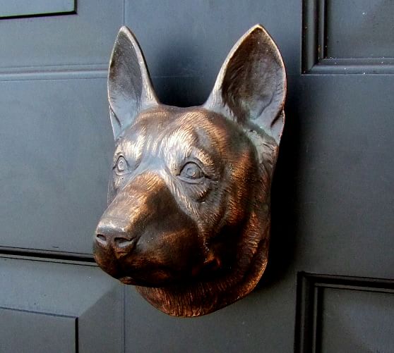 Bronze German Shepherd Door Knocker Pottery Barn